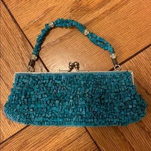 Turquoise Beaded Yilin Evening Bag